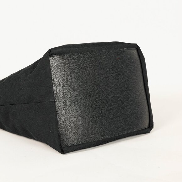 Gucci Black GG Canvas Web-Strap Small Tote - Picture 5 of 13